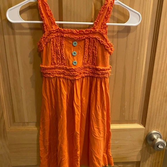matilda jane orange dress Orange Matilda Jane Dress with Button Accents